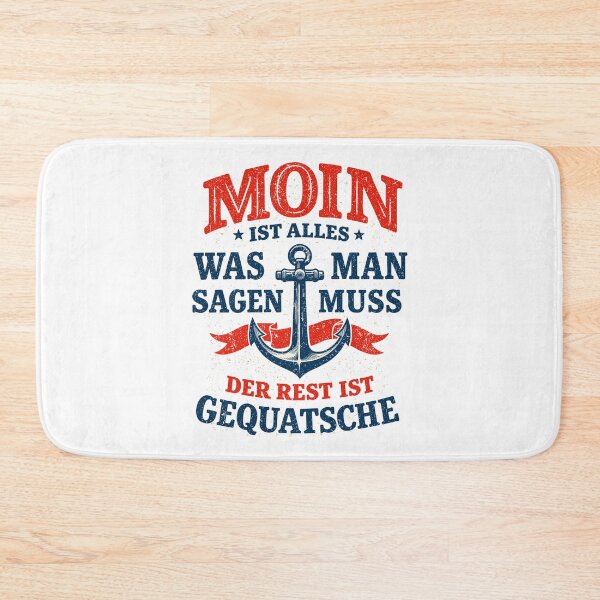 Item preview, "Moin ist alles" (a saying) – Vintage typography with anchor designed and sold by Pineapple-Tree.