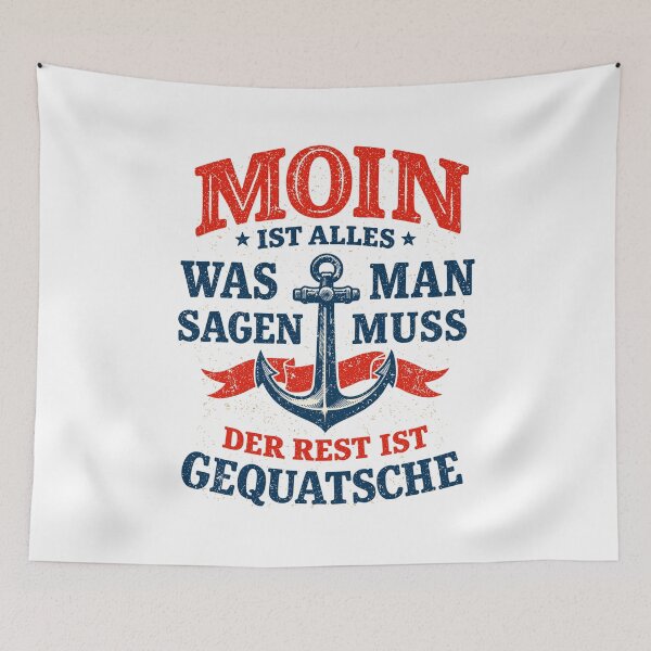 Item preview, "Moin ist alles" (a saying) – Vintage typography with anchor designed and sold by Pineapple-Tree.