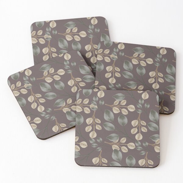 Item preview, Botanical Foliage Brown Dusty Mauve Seamless Pattern Art designed and sold by ​Jyoti Digital Artist.
