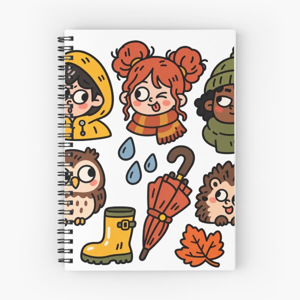 Item preview, Rainy Autumn Day People and Animal Doodles designed and sold by The198X.