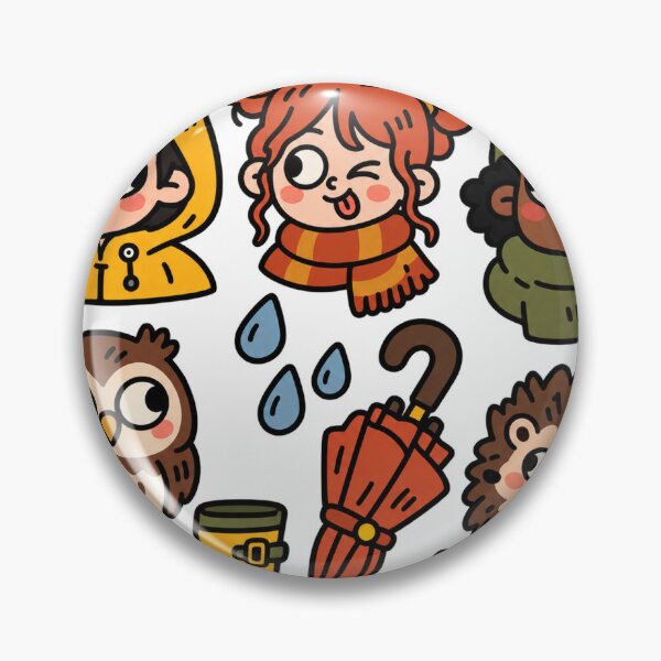 Item preview, Rainy Autumn Day People and Animal Doodles designed and sold by The198X.