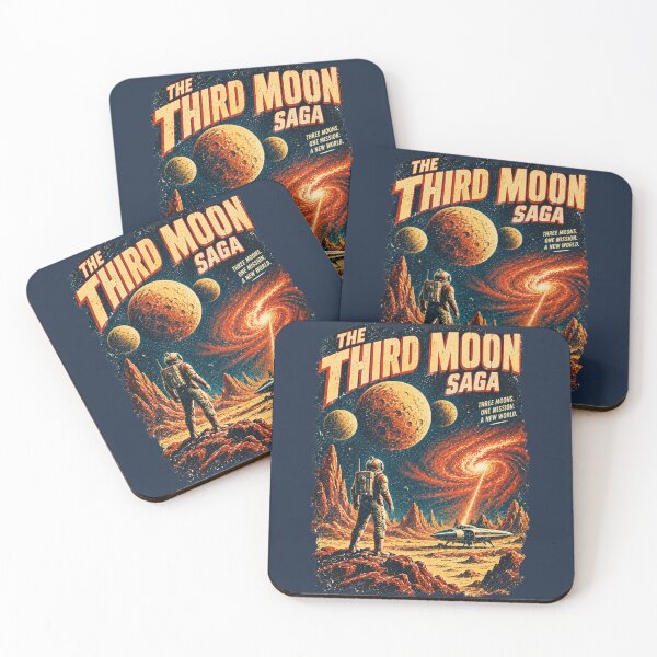 Item preview, The Third Moon Saga Vintage Retro Sci-Fi Space Poster Design designed and sold by @SHINTOSARTSTORE.