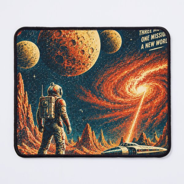 Item preview, The Third Moon Saga Vintage Retro Sci-Fi Space Poster Design designed and sold by @SHINTOSARTSTORE.