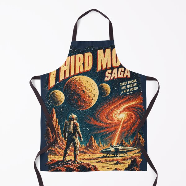 Item preview, The Third Moon Saga Vintage Retro Sci-Fi Space Poster Design designed and sold by @SHINTOSARTSTORE.