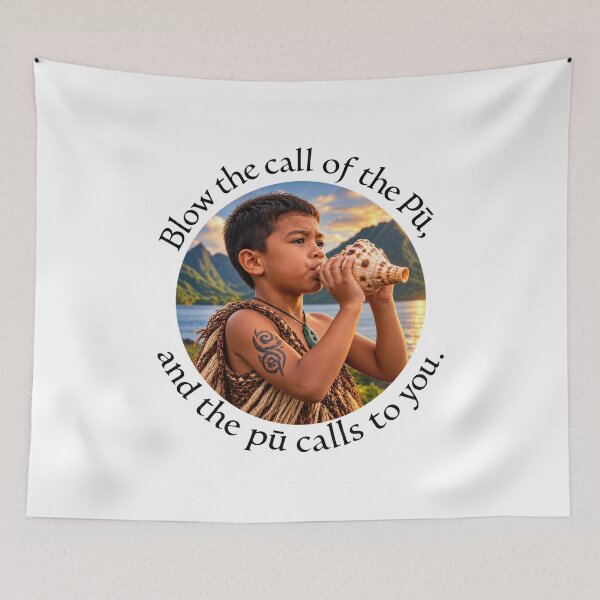 Item preview, Hawaii Leadership Chiasmus Proverb - Blow the call of the pū | Island Wisdom Art designed and sold by ShakaLife.org.