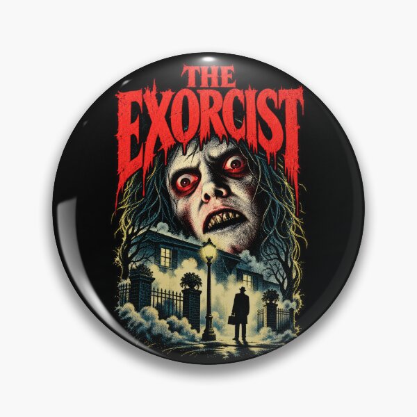 Item preview, The Exorcist Vintage Horror Movie Poster | Classic 1970s Horror Film Art designed and sold by DopeyRobot.