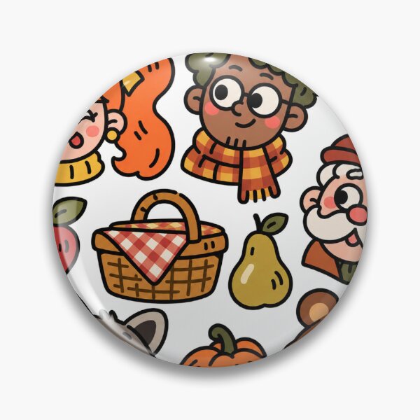Item preview, Autumn Harvest Picnic People and Animal Doodles	 designed and sold by The198X.