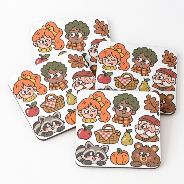 Item preview, Autumn Harvest Picnic People and Animal Doodles	 designed and sold by The198X.