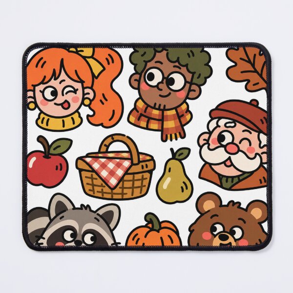 Item preview, Autumn Harvest Picnic People and Animal Doodles designed and sold by The198X.