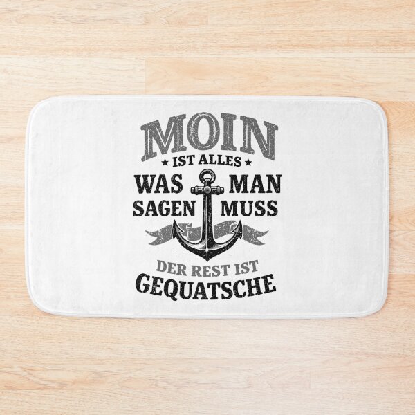 Item preview, "Moin ist alles" (a saying) – Vintage typography with anchor designed and sold by Pineapple-Tree.
