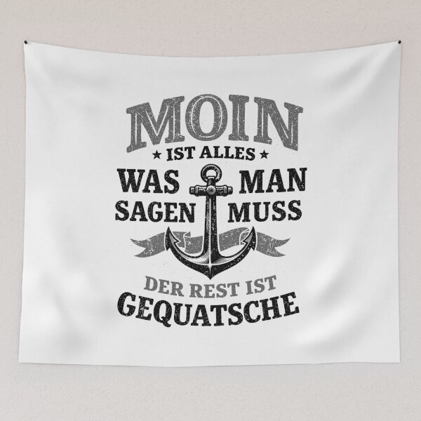 Item preview, "Moin ist alles" (a saying) – Vintage typography with anchor designed and sold by Pineapple-Tree.