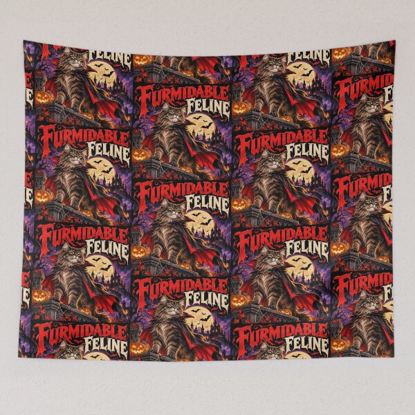 Item preview, Furmidable Feline – Funny Vampire Cat Halloween Gothic Design designed and sold by Pop, Culture and Stuff.