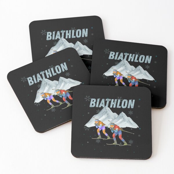 Item preview, Biathletes and Mountains Men Women Biathlon Ski designed and sold by Guess4best.