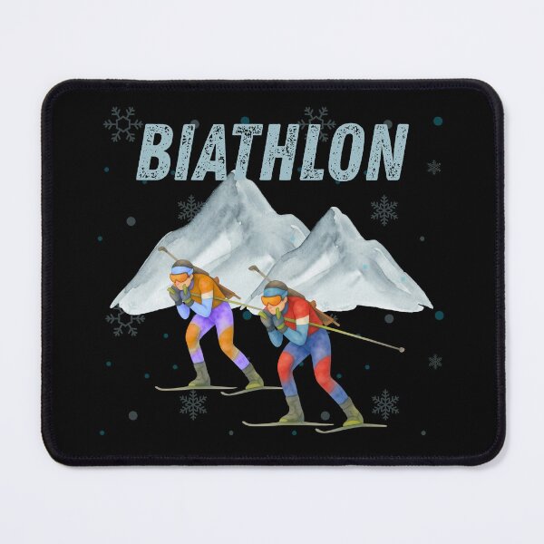 Item preview, Biathletes and Mountains Men Women Biathlon Ski designed and sold by Guess4best.