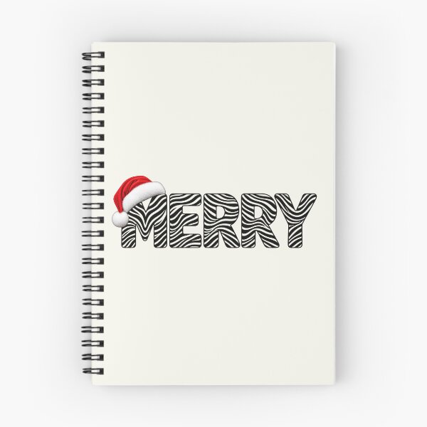 Item preview, Zebra Print Christmas Lettering with Santa Hat designed and sold by annenambiro.