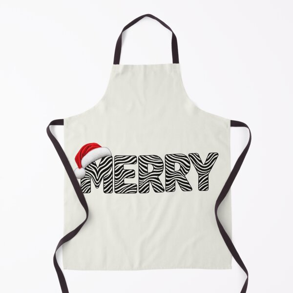 Item preview, Zebra Print Christmas Lettering with Santa Hat designed and sold by annenambiro.