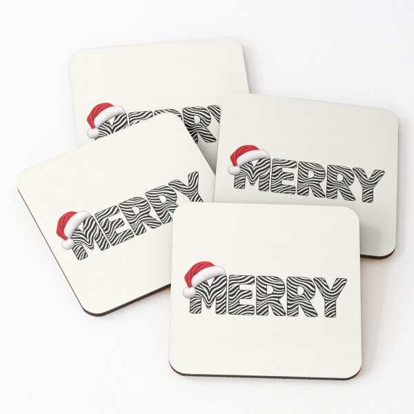 Item preview, Zebra Print Christmas Lettering with Santa Hat designed and sold by annenambiro.