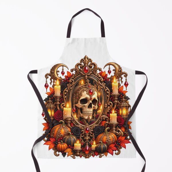 Item preview, Baroque Skull Mirror – Gothic Halloween Emblem designed and sold by Clothes With Smiling Animals Walt Gral.