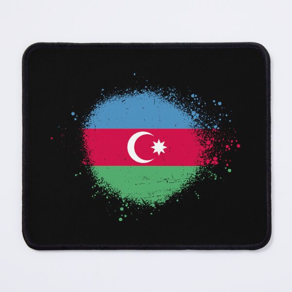 Item preview, Azerbaijan Flag Spray Paint Splatter Style designed and sold by DelfDesign.