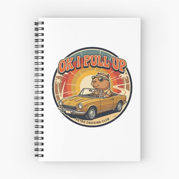 Item preview, Funny Retro Sunset Ok I Pull Up Capybara Meme Gift designed and sold by Arc2020.