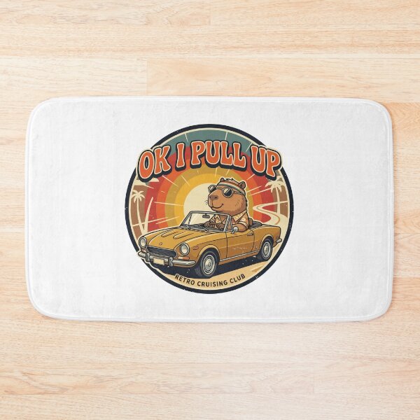 Item preview, Funny Retro Sunset Ok I Pull Up Capybara Meme Gift designed and sold by Arc2020.