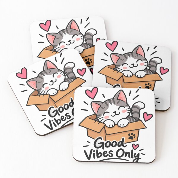 Item preview, Good Vibes Only Cat designed and sold by Down Zero.