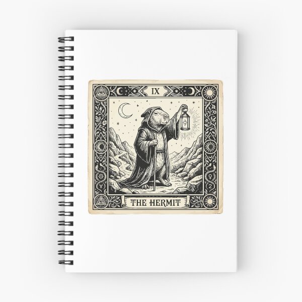 Item preview, The Hermit Tarot Card Aesthetic Funny Capybara Lover designed and sold by Arc2020.