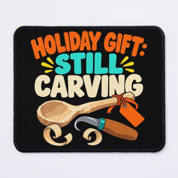 Item preview, Holiday Gift Still Carving Spoon Carver Christmas Humor designed and sold by DreamLayerStudio.