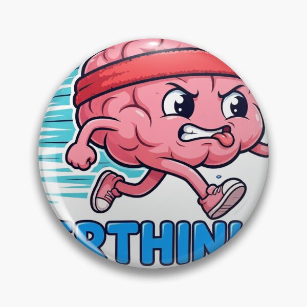 Item preview, overthinking-is-my-cardio-funny-anxiety-brain designed and sold by kyoubi100.
