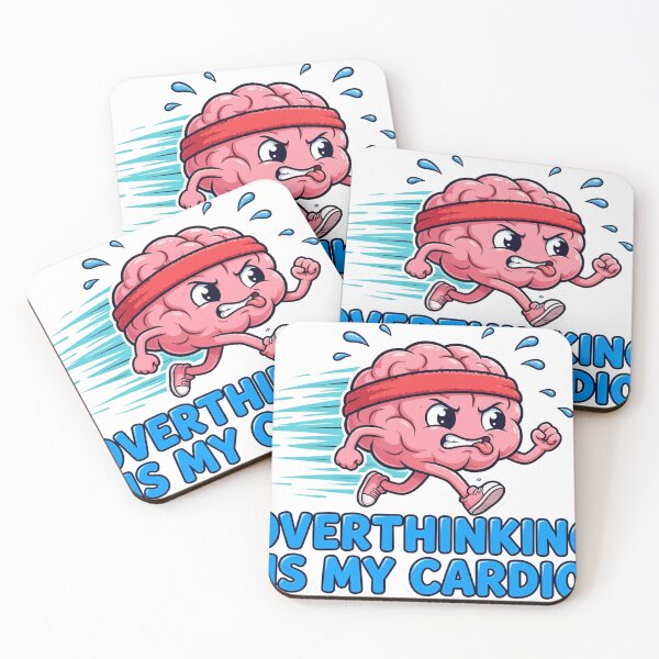 Item preview, overthinking-is-my-cardio-funny-anxiety-brain designed and sold by kyoubi100.