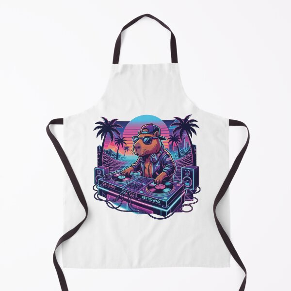 Item preview, Synthwave 80s Neon Retro Capybara DJ Music Lover designed and sold by Arc2020.