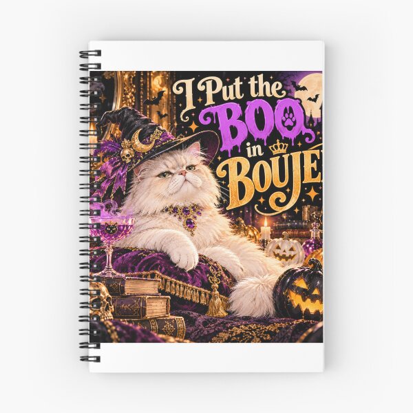 Item preview, I Put the Boo in Boujee – Glamorous Halloween Cat Witch Design designed and sold by Pop, Culture and Stuff.