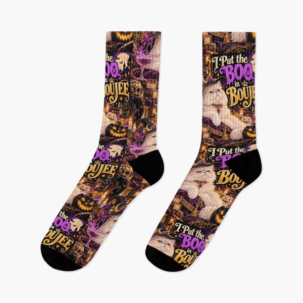 Item preview, I Put the Boo in Boujee – Glamorous Halloween Cat Witch Design designed and sold by Pop, Culture and Stuff.