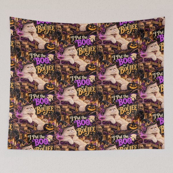 Item preview, I Put the Boo in Boujee – Glamorous Halloween Cat Witch Design designed and sold by Pop, Culture and Stuff.