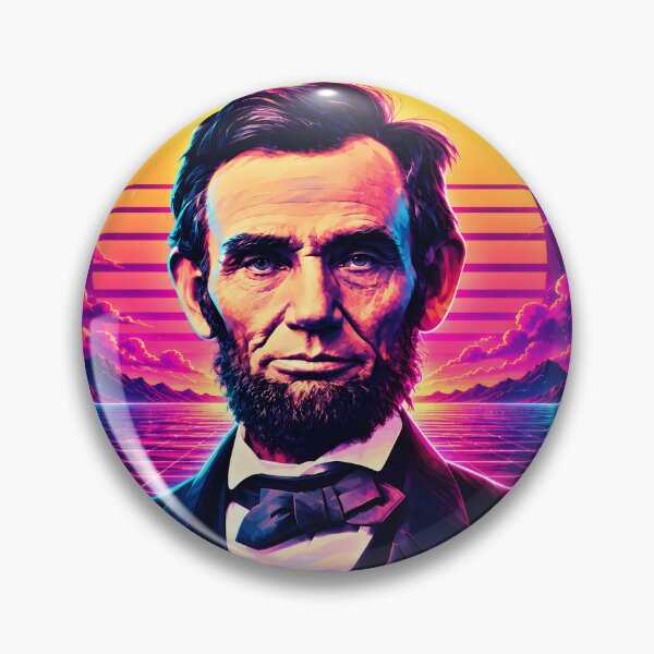 Artikelvorschau, Abe Lincoln Synthwave entworfen und verkauft von Durro.
