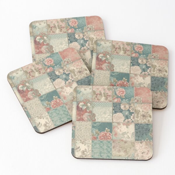 Item preview, Shabby Chic Vintage Floral Patchwork Pattern designed and sold by pinkal.