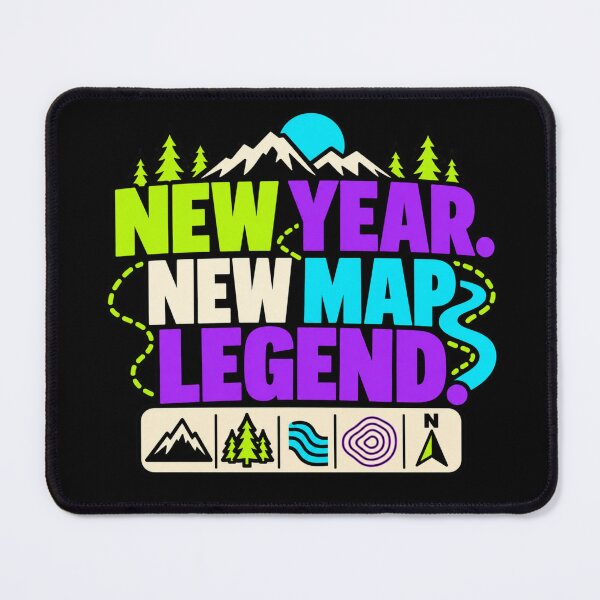 Item preview, New Year New Map Legend GIS Map Design Humor designed and sold by DreamLayerStudio.
