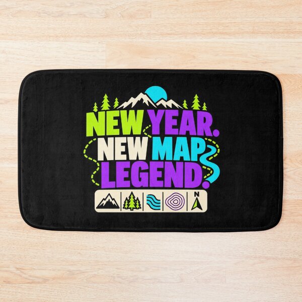 Item preview, New Year New Map Legend GIS Map Design Humor designed and sold by DreamLayerStudio.
