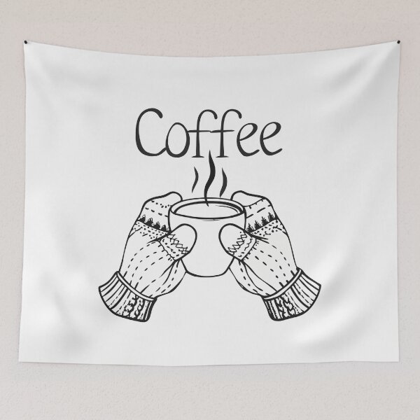Item preview, Mittens Holding Coffee Cozy Winter Gift 1 designed and sold by OneLine Studio.
