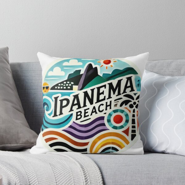 Item preview, Ipanema Beach Retro Graphic – Rio de Janeiro Brazil Travel Art Small designed and sold by ChicClicker.