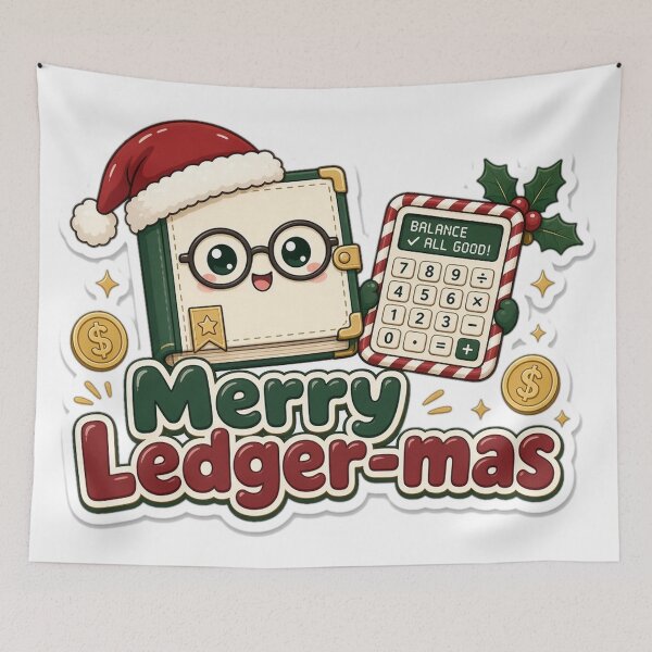 Item preview, Accountant Christmas Merry Ledger-mas Gift designed and sold by Soft Merch.