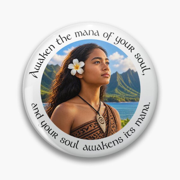 Item preview,  Polynesian Empowerment Proverb - Awaken the mana of your soul | Pacific Art designed and sold by ShakaLife.org.