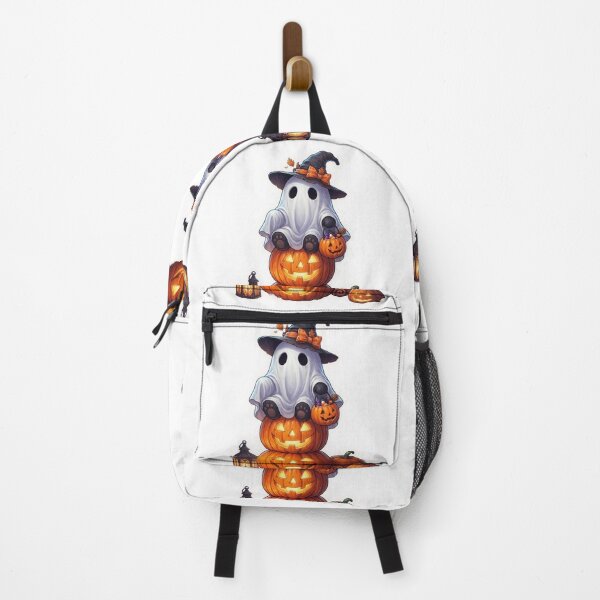 Item preview, Cute Halloween Ghost Sitting on Pumpkins designed and sold by EnginerdStudio.