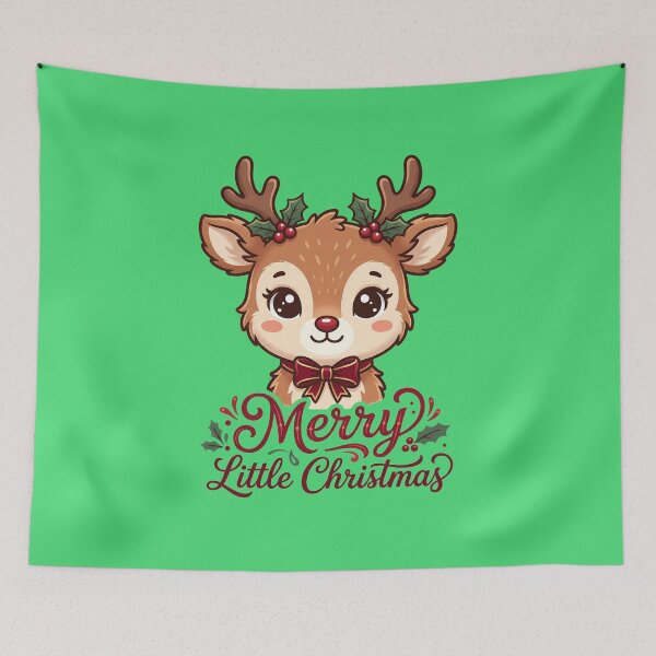 Item preview, Merry Little Christmas - Cute Reindeer - Holiday designed and sold by GlimTig.