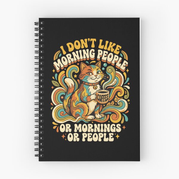 Item preview, I Don't Like Morning People Or Mornings Or People Grumpy Cat Coffee Lover Introvert designed and sold by PopStars1993.
