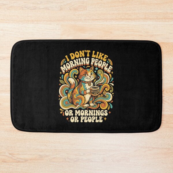 Item preview, I Don't Like Morning People Or Mornings Or People Grumpy Cat Coffee Lover Introvert designed and sold by PopStars1993.