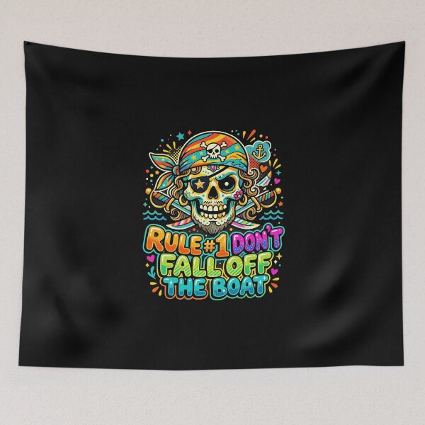 Item preview, Rule #1 Don't Fall Off The Boat Pirate Boating Sailor Ocean Enthusiast designed and sold by PopStars1993.