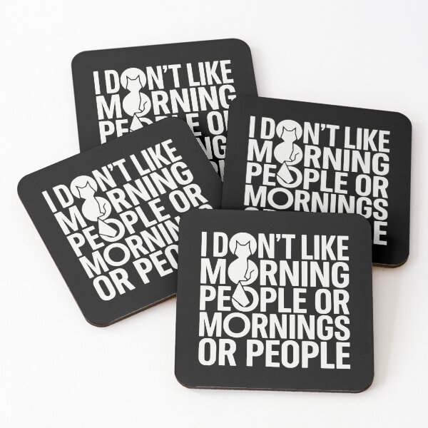 Item preview, I Don't Like Morning People Or Mornings Or People Introvert Cat Lover Humor designed and sold by PopStars1993.