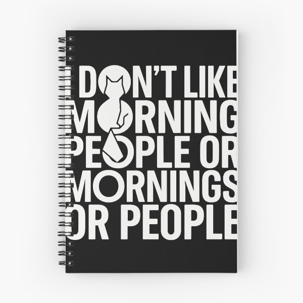 Item preview, I Don't Like Morning People Or Mornings Or People Introvert Cat Lover Humor designed and sold by PopStars1993.