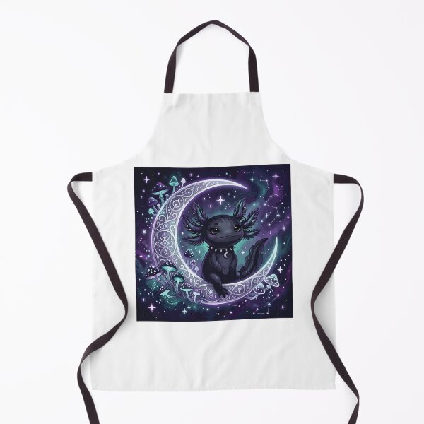 Item preview, Goth Witchy Axolotl with Crescent Moon Occult Art designed and sold by Arc2020.